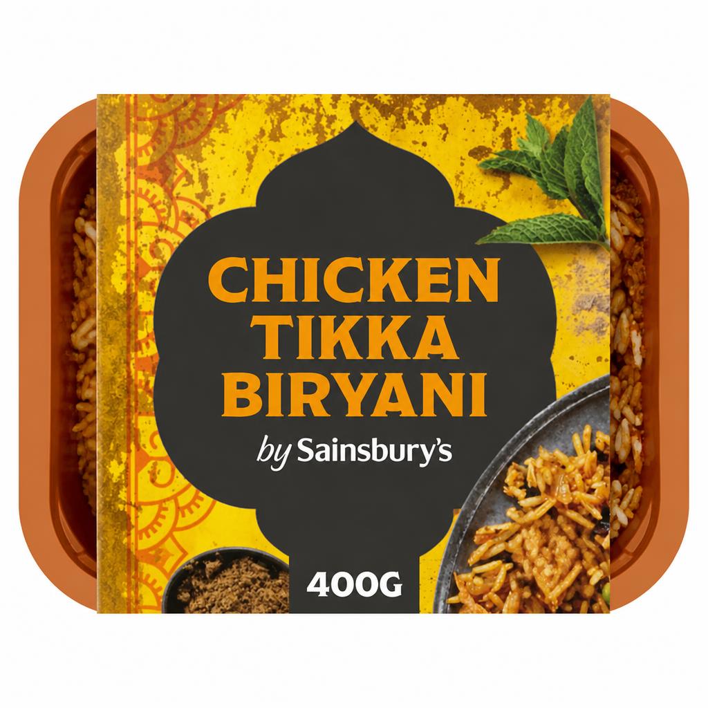 Sainsbury's Indian Chicken Tikka Biryani with Basmati Rice Ready Meal for 1 400g