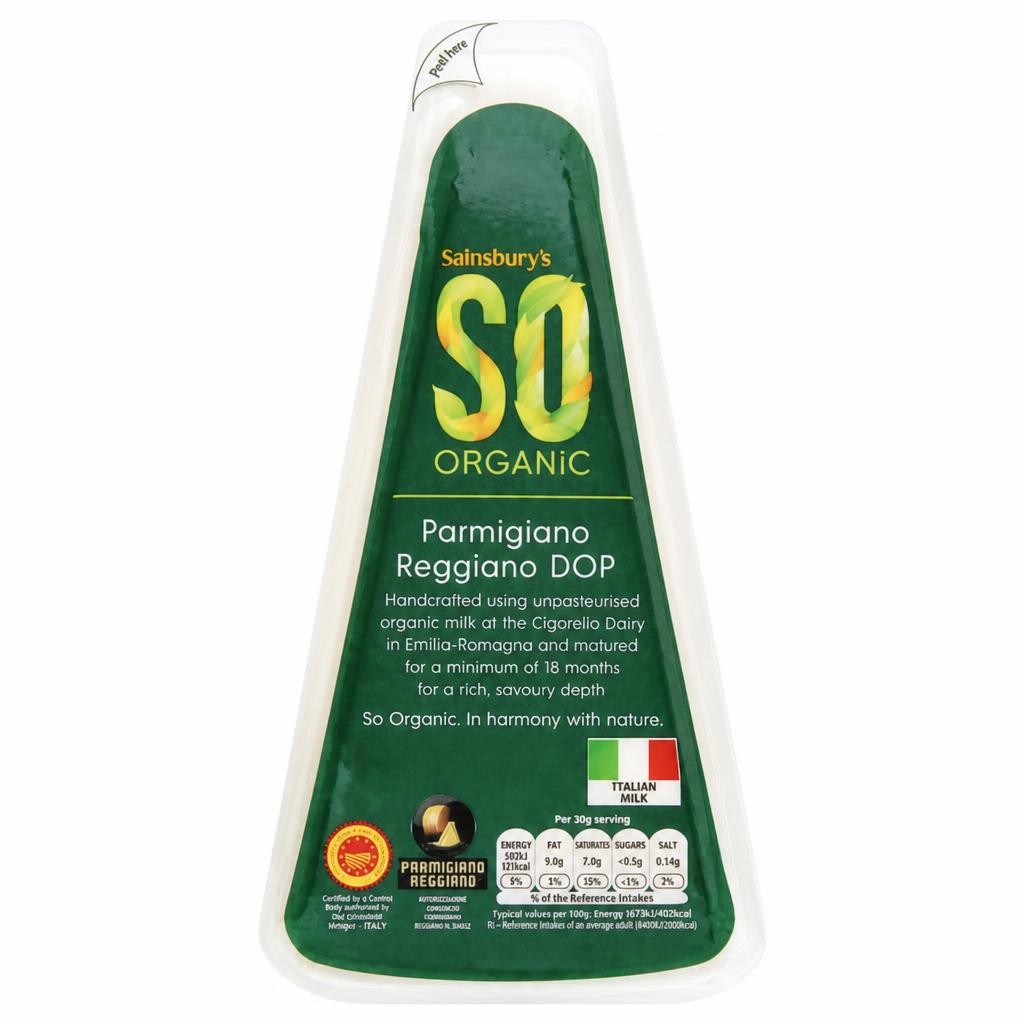 Sainsbury's Parmigiano Reggiano Cheese, SO Organic 200g