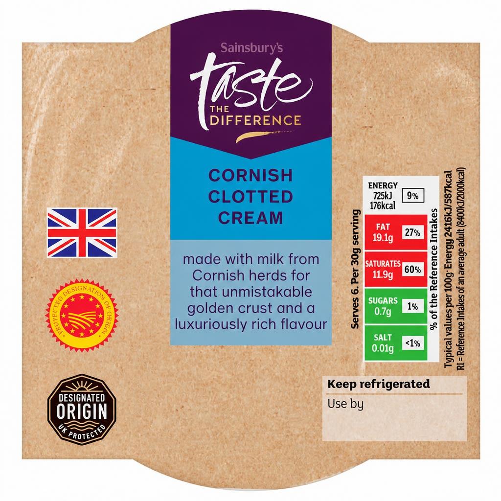 Sainsbury's Cornish Clotted Cream, Taste the Difference 200g