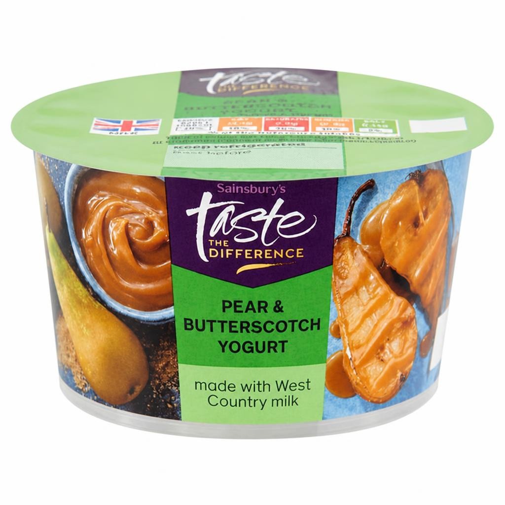 Sainsbury's Pear & Butterscotch Crumble Yogurt, Taste the Difference 150g