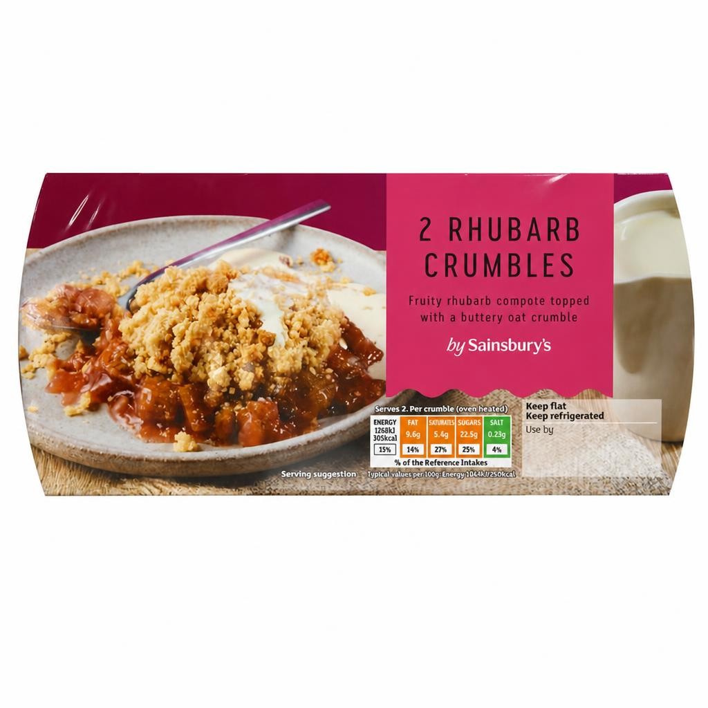 Sainsbury's Rhubarb Crumble 2x120g
