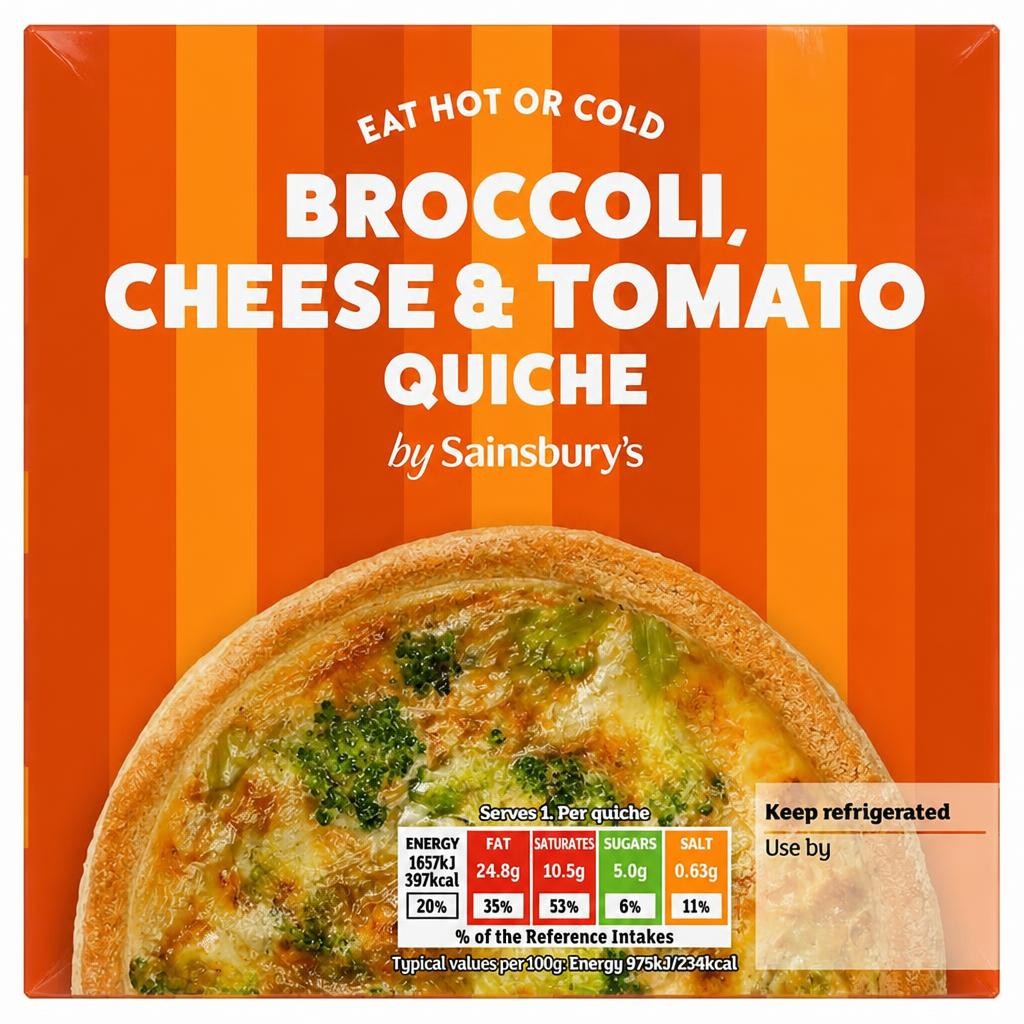 Sainsbury's Broccoli, Tomato & Cheese Quiche 170g