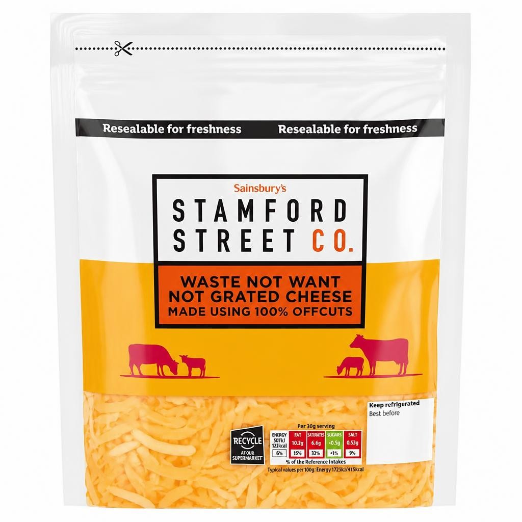 Stamford Street Co. 250g Waste not Want not Grated Cheese