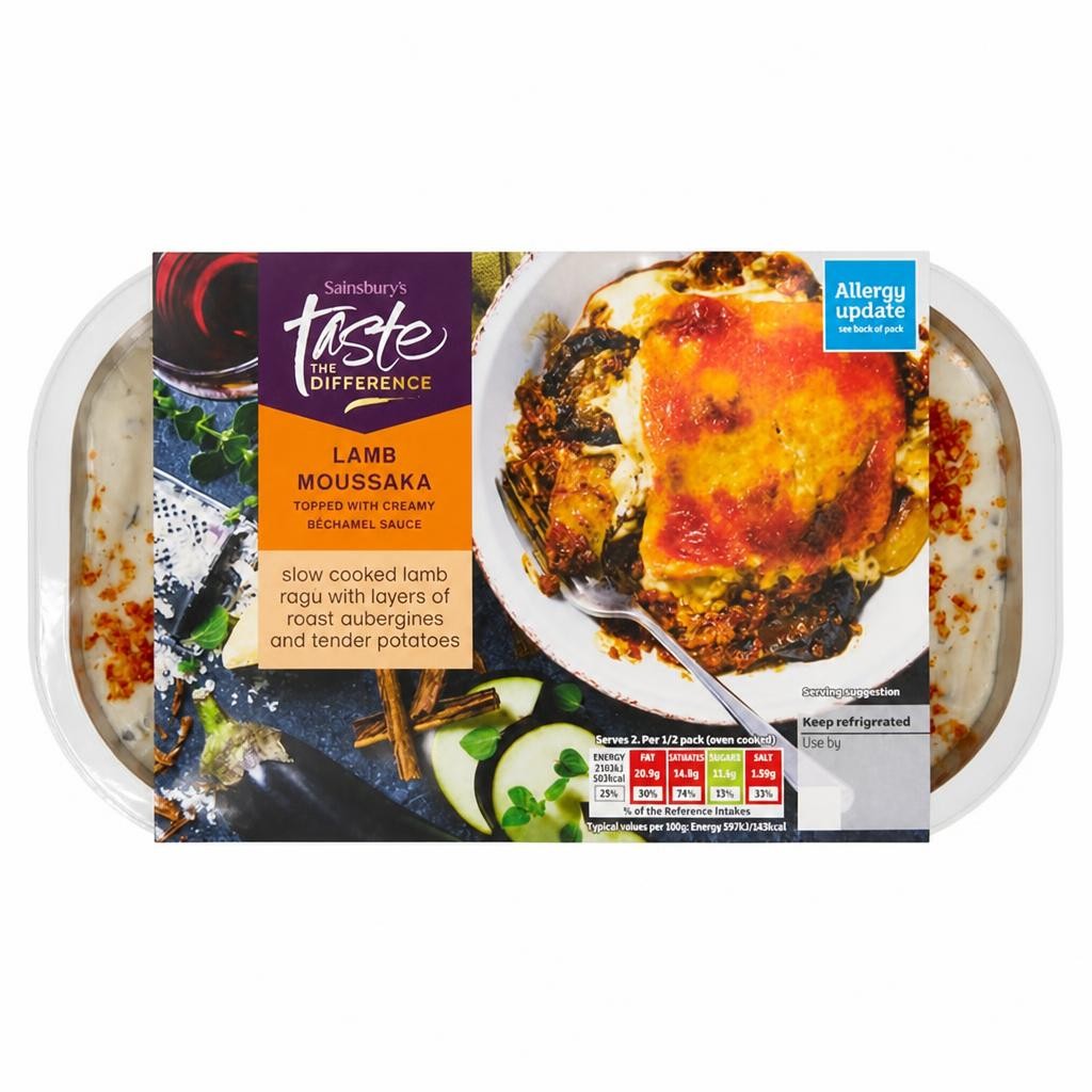 Sainsbury's Lamb Moussaka, Taste the Difference 800g (Serves 2)