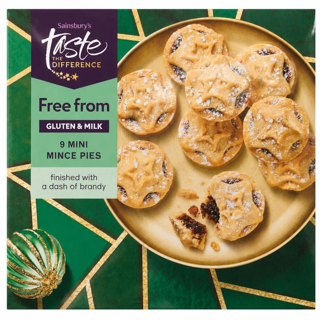 Sainsbury's Free From Mini Mince Pies, Taste the Difference x9 275g