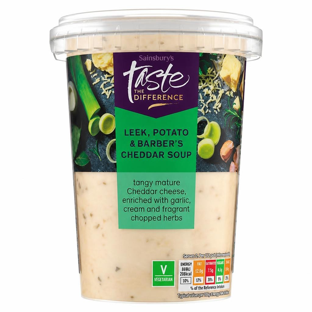 Sainsbury's Leek, Potato & Barber's Cheddar Soup, Taste the Difference 600g
