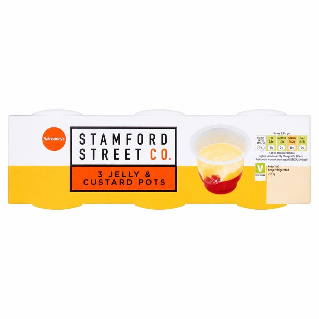 Stamford Street Co. Jelly & Custard Pots 3x125g