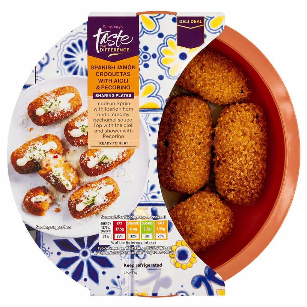 Sainsbury's Spanish Jamón Croquetas with Aioli & Pecorino, Taste the Difference 200g
