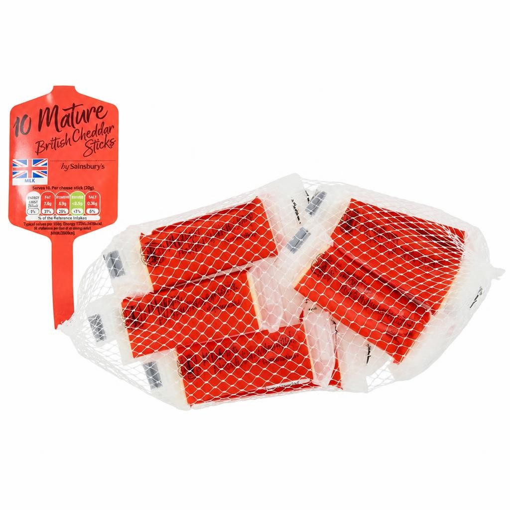 Sainsbury's Mature British Cheddar Sticks 10x20g