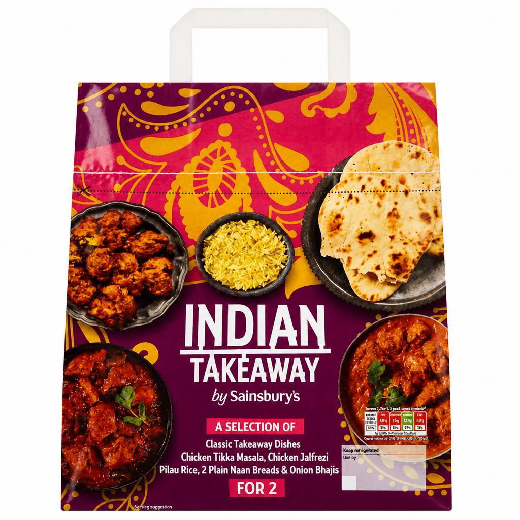 Sainsbury's Indian Chicken Tikka & Jalfrezi Curry Takeaway Ready Meal For 2 1446g