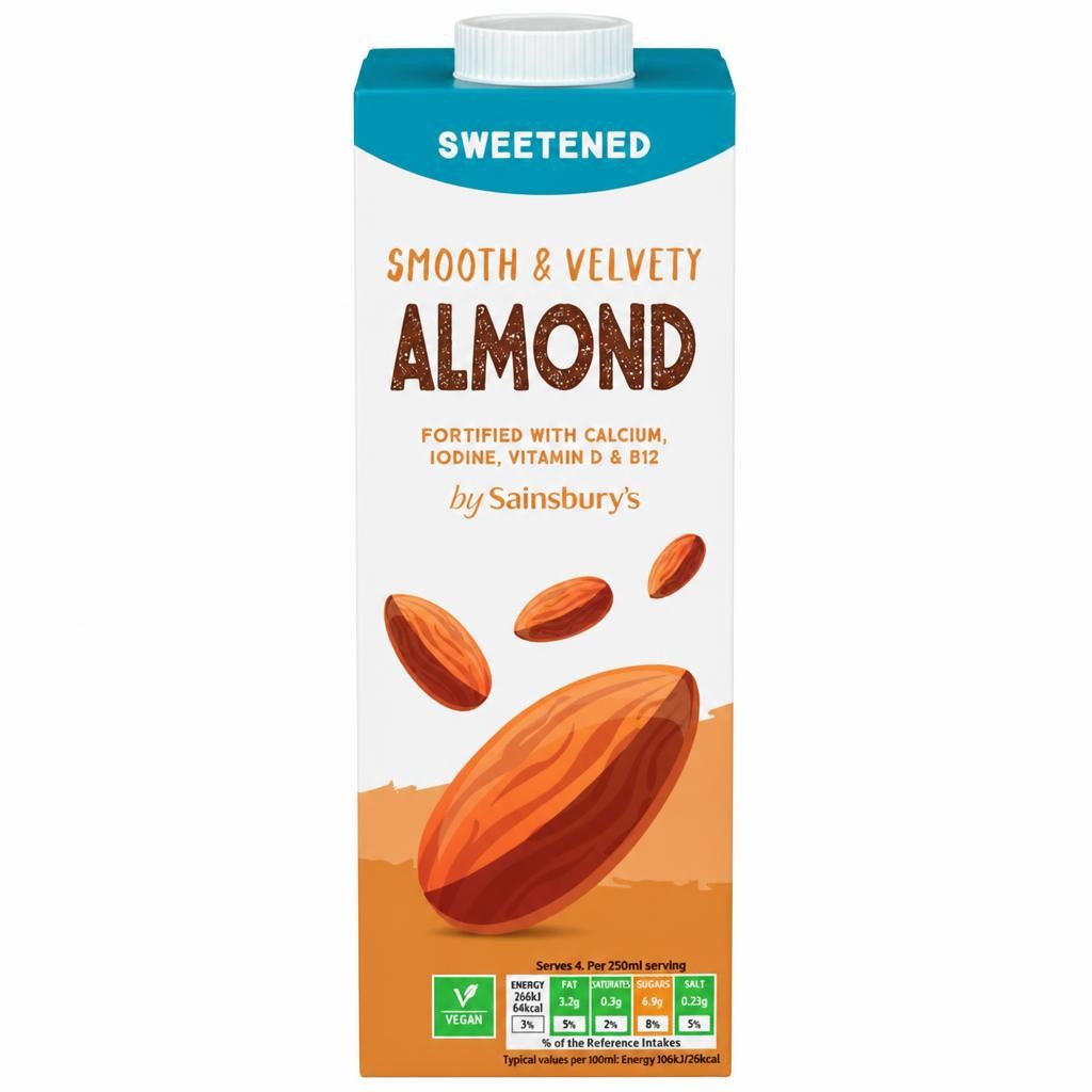 Sainsbury's Sweetened Long Life Almond Drink 1L
