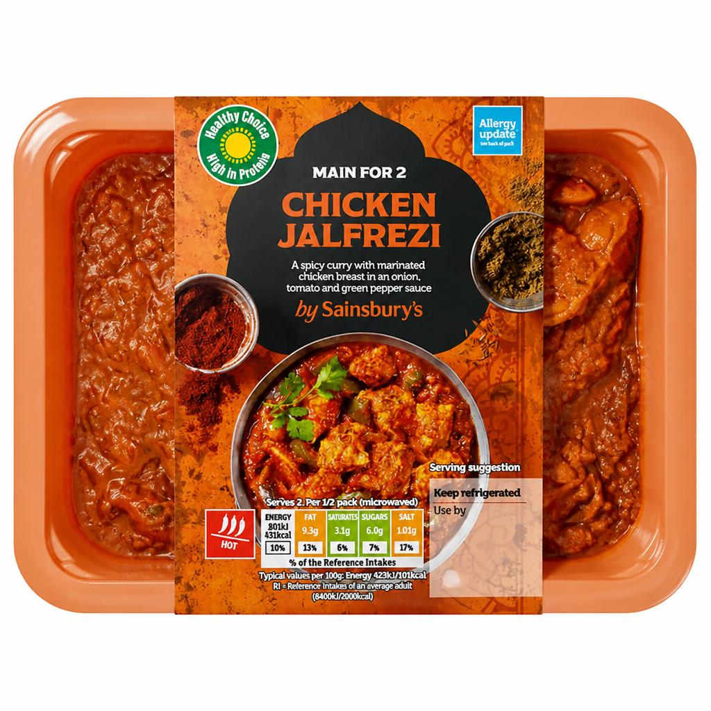 Sainsbury's Indian Chicken Jalfrezi Ready Meal Main For 2 400g