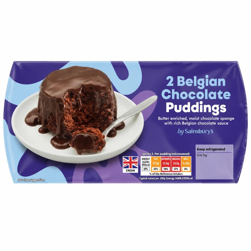 Sainsbury's Chocolate Sponge Pudding 2x110g