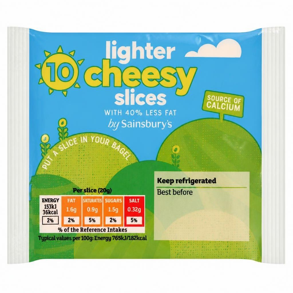 Sainsbury's Reduced Fat Cheesy Slices 200g