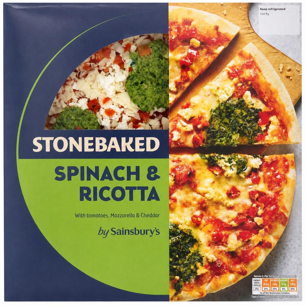 Sainsbury's 290g Spinach & Ricotta Stonebaked Pizza