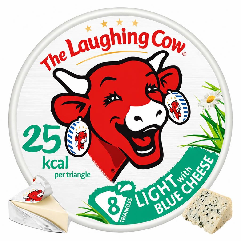 The Laughing Cow Light Blue Cheese Spread Triangles x8 120g
