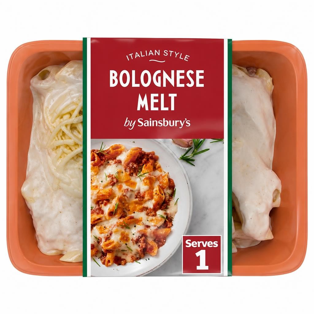 Sainsbury's Bolognese Pasta Bake Melt Ready Meal For 1 400g