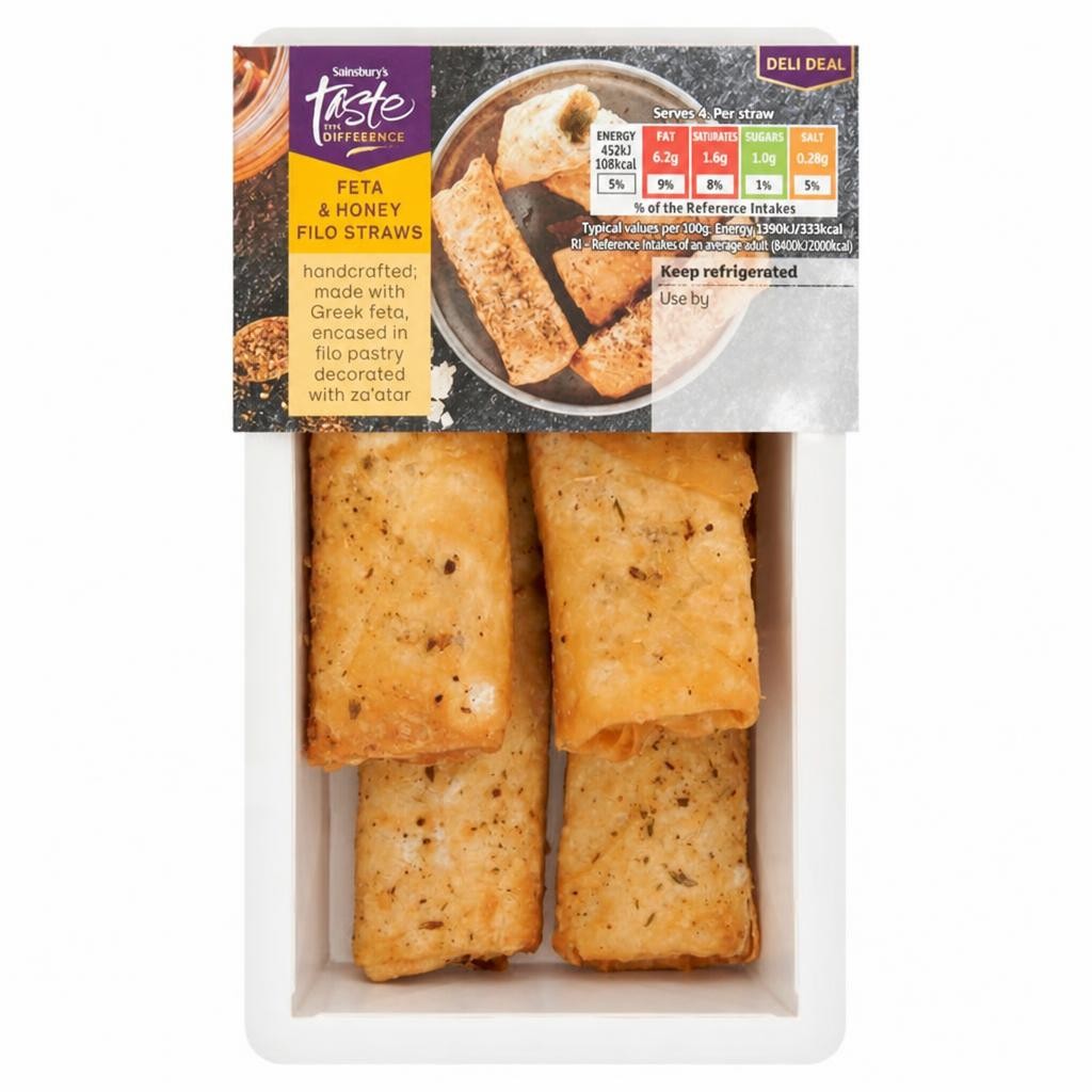 Sainsbury's Feta & Honey Filo Straws, Limited Edition, Taste the Difference 130g