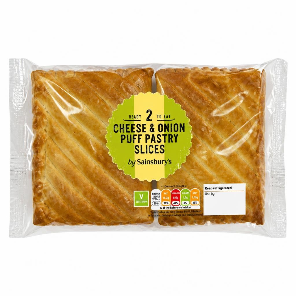 Sainsbury's 300g Cheese & Onion Puff Pastry Slices