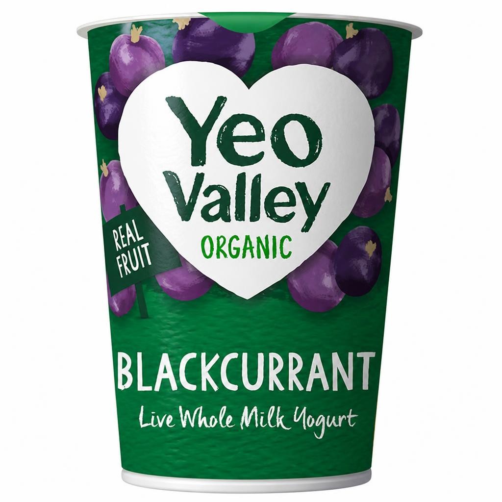 Yeo Valley Organic British Blackcurrant Live Fruity & Creamy Yogurt 450g