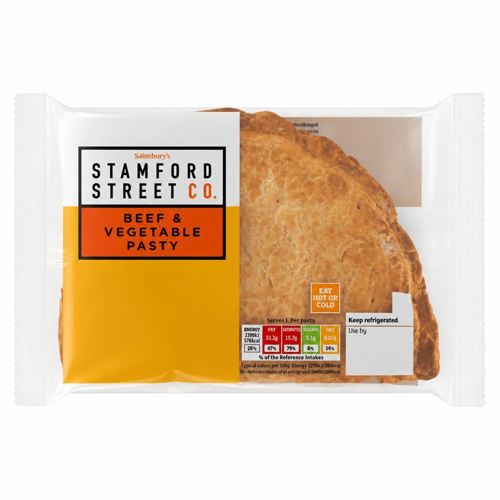 Stamford Street Co. Beef & Vegetable Pasty 200g