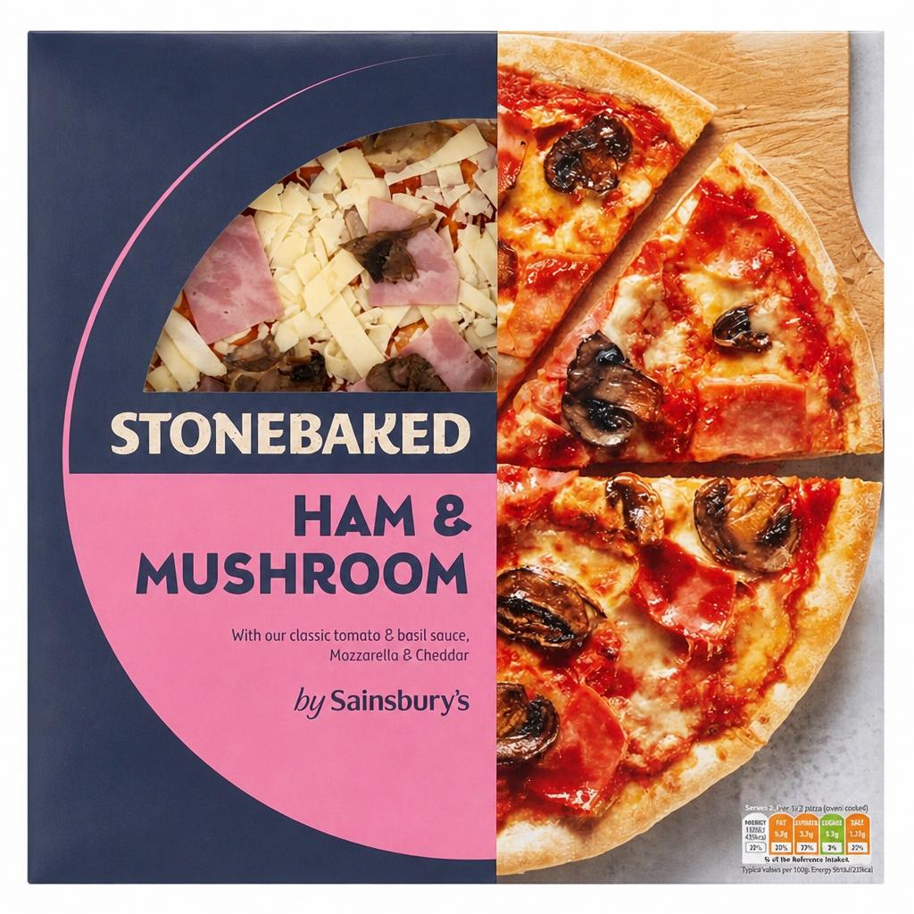 Sainsbury's Stonebaked Ham & Mushroom 285g