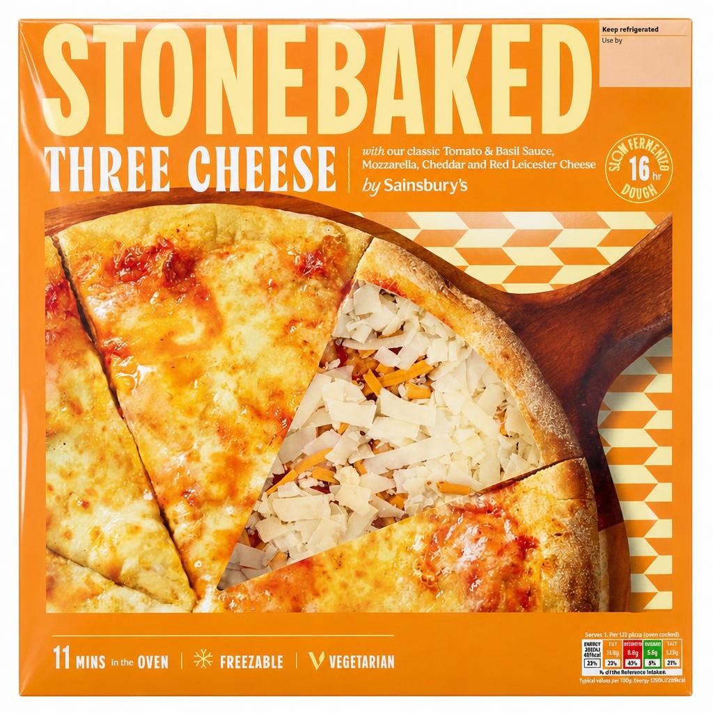 Sainsbury's Stonebaked Three Cheese 265g