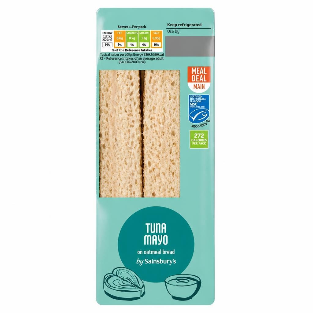 Sainsbury's Tuna Mayo on Oatmeal Bread Sandwich