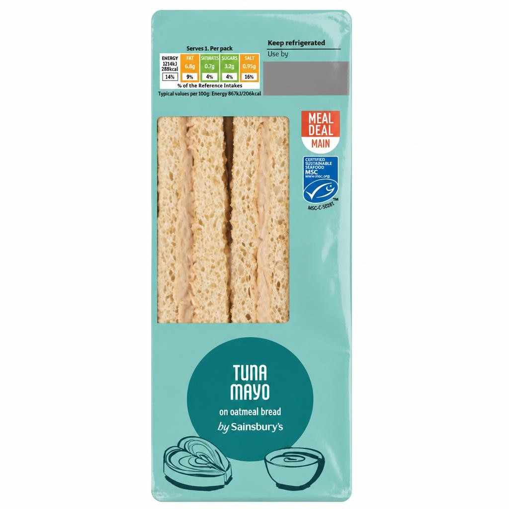 Sainsbury's Tuna Mayo on Oatmeal Bread Sandwich