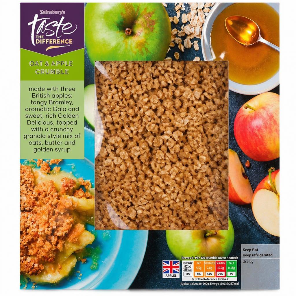 Sainsbury's Oat & Apple Crumble, Taste the Difference 500g