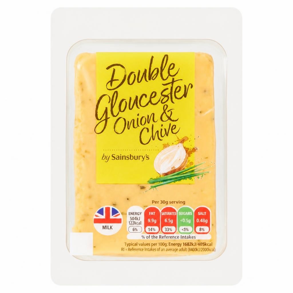 Sainsbury's Double Gloucester Cheese & Chive 200g