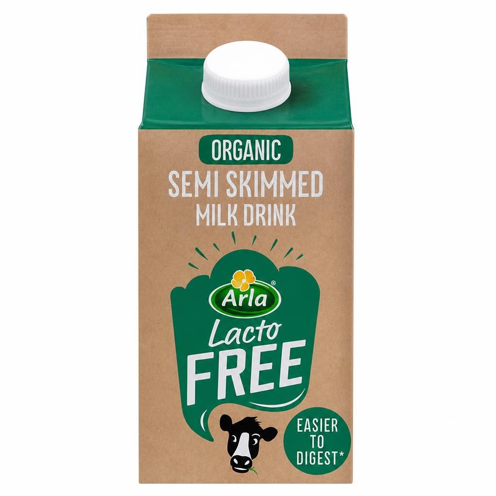 Arla Lactofree Organic Semi Skimmed Milk Drink 1 Litre