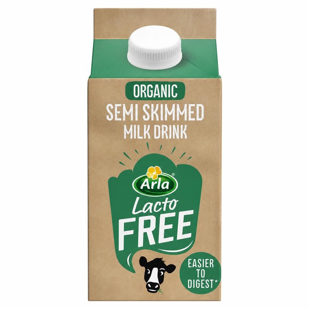 Arla Lactofree Organic Semi Skimmed Milk Drink 1 Litre