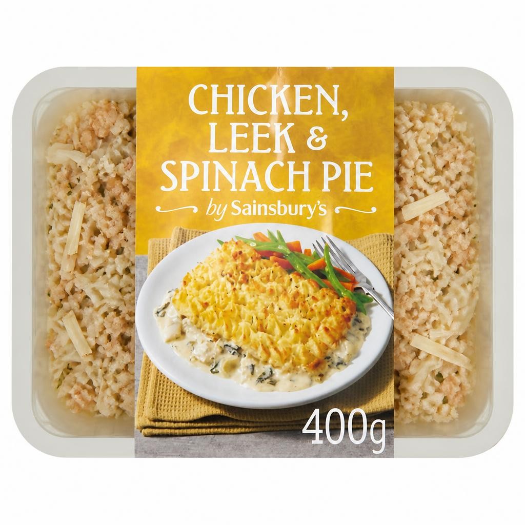 Sainsbury's Chicken Leek & Spinach Pie 400g