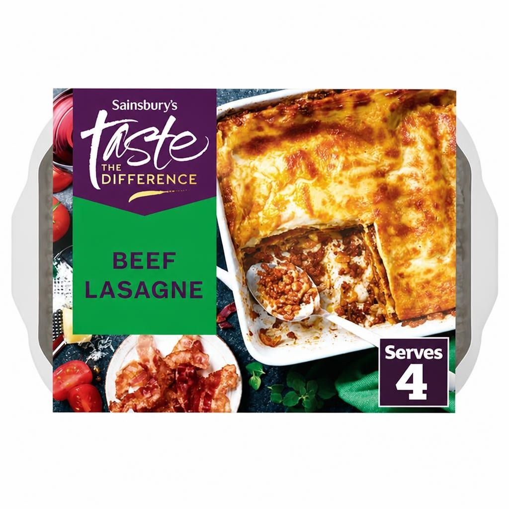 Sainsbury's Beef Lasagne Ready Meal For 4, Taste the Difference 1.5kg
