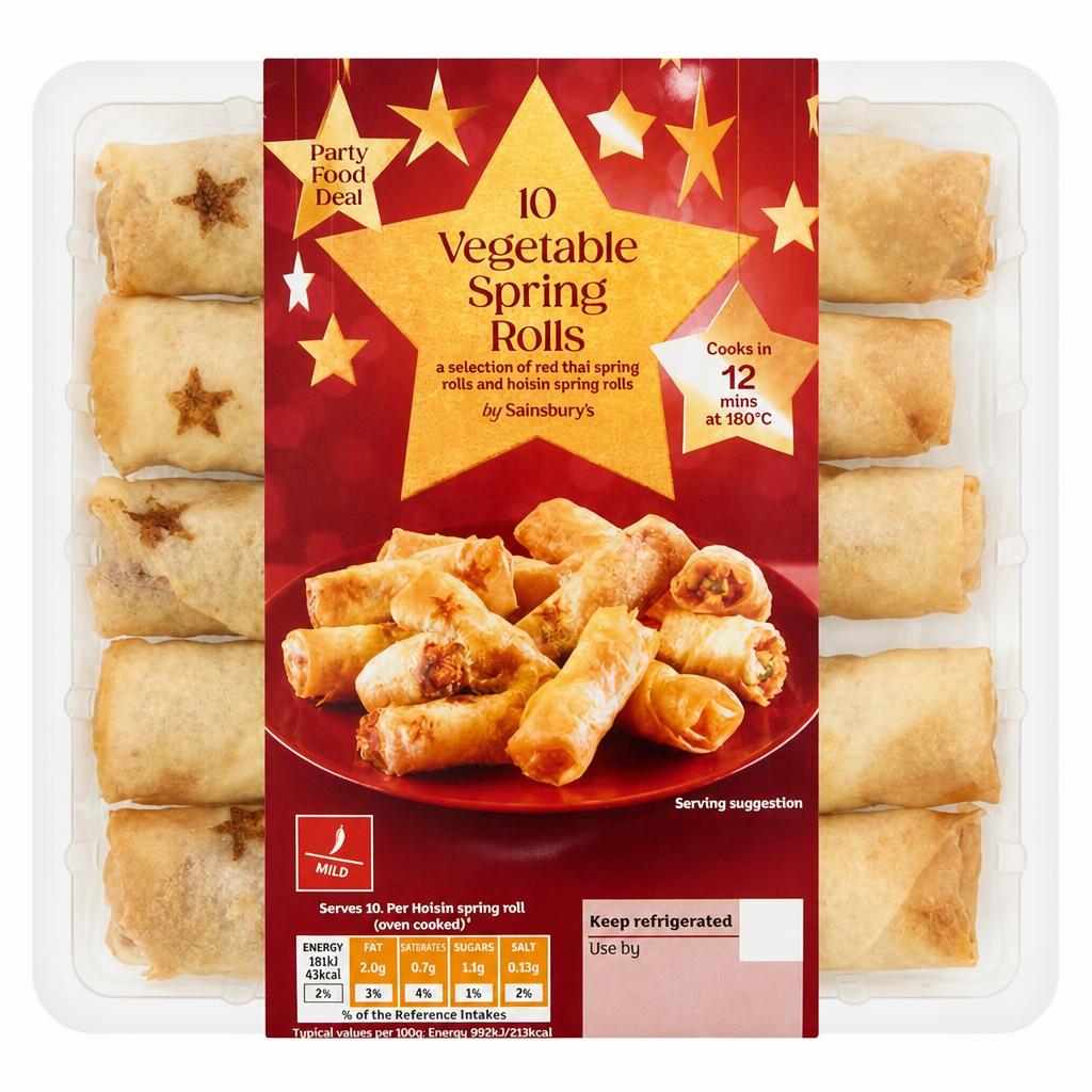 Sainsbury's Vegetable Spring Roll Selection x10 210g