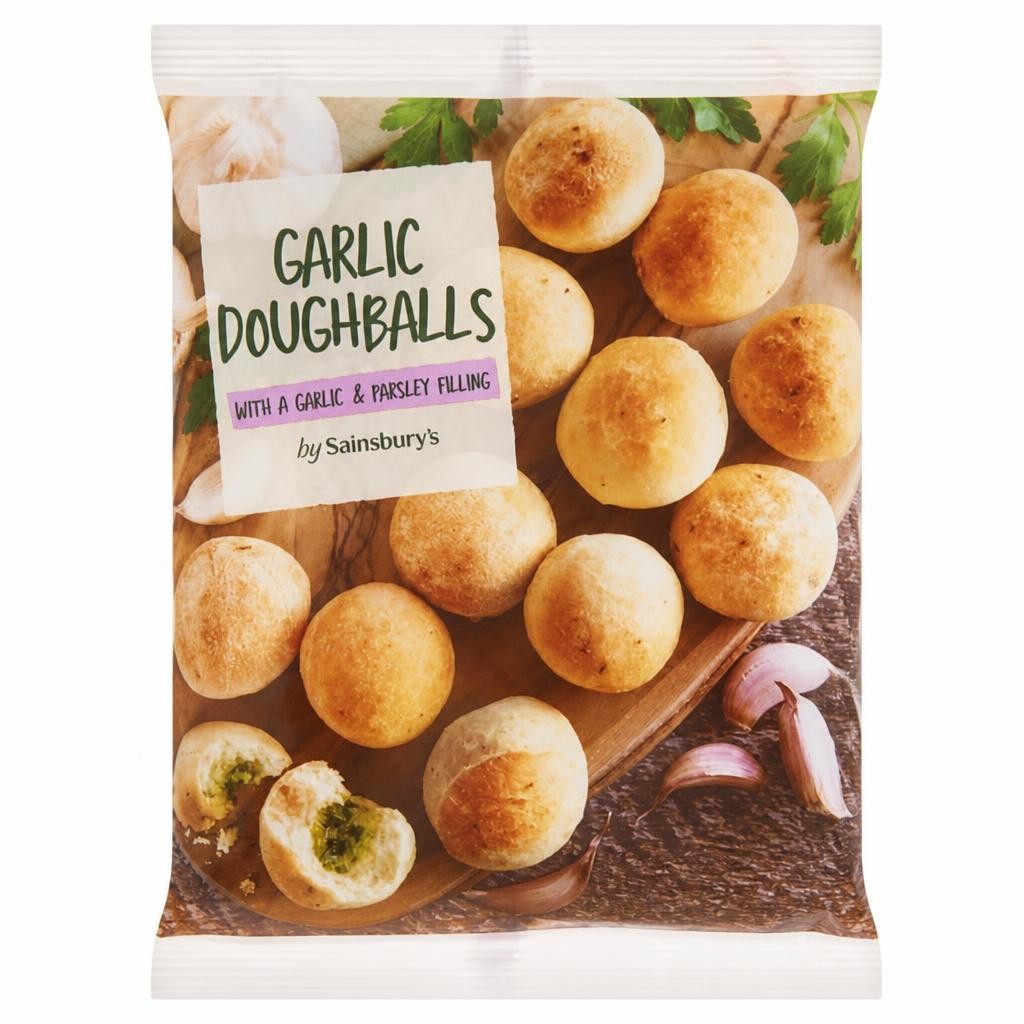 Sainsbury's Garlic Doughballs with a Garlic & Parsley Filling 165g