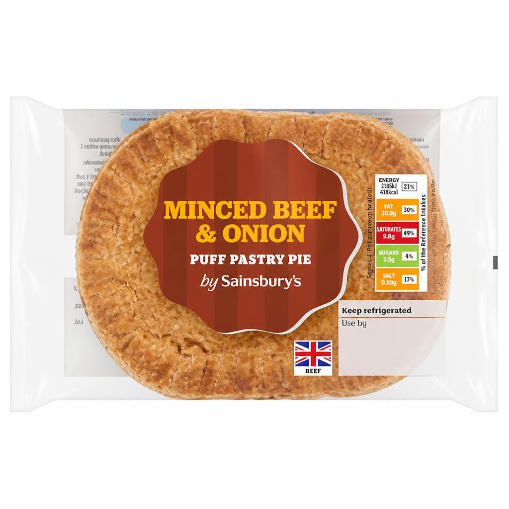 Sainsbury's Minced Beef & Onion Puff Pastry Pie 150g