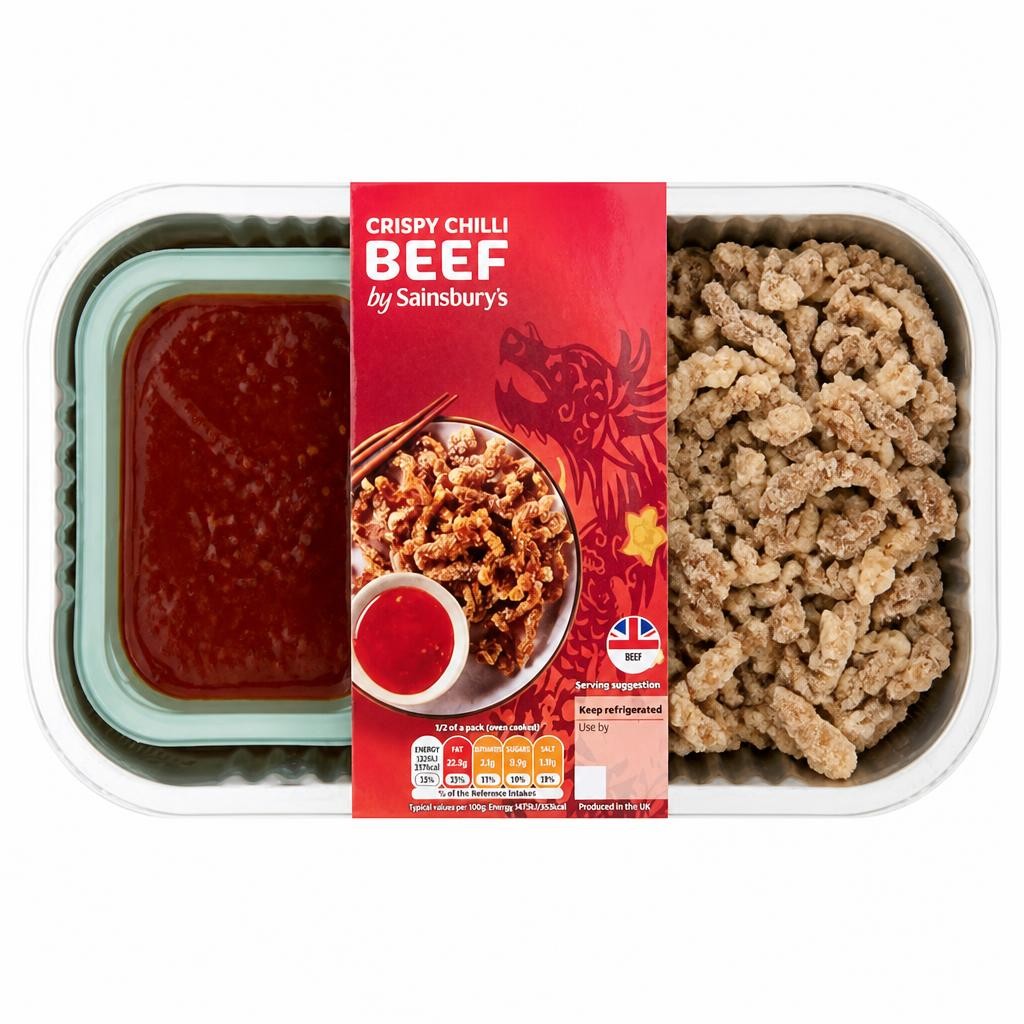 Sainsbury's Chinese Crispy Chilli Beef Ready Meal Main For 2 300g