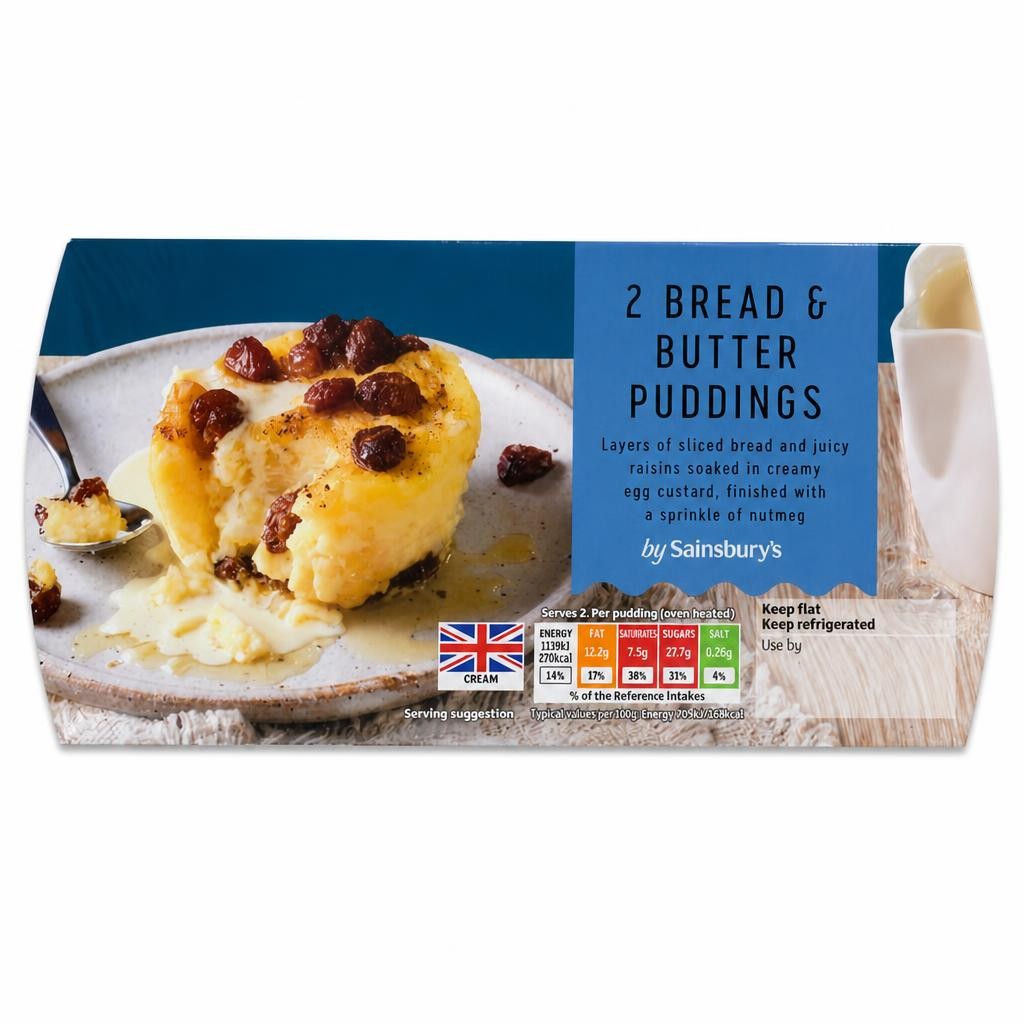 Sainsbury's Bread & Butter Pudding 2x120g