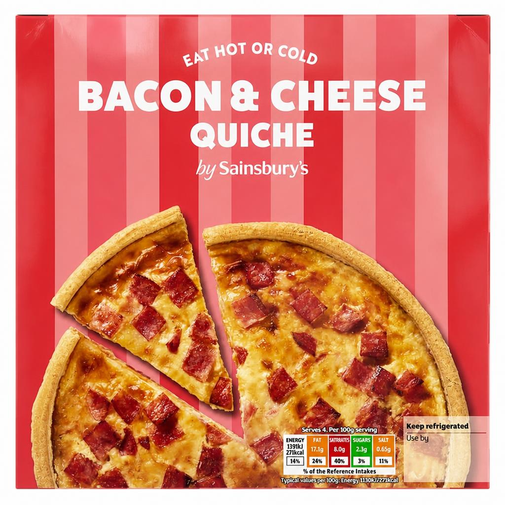Sainsbury's Bacon & Cheese Quiche 400g