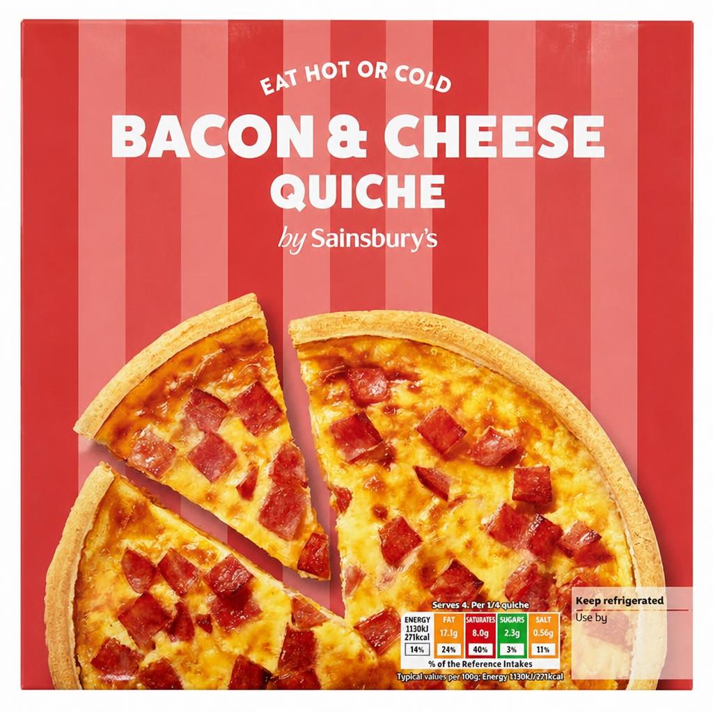 Sainsbury's Bacon & Cheese Quiche 400g