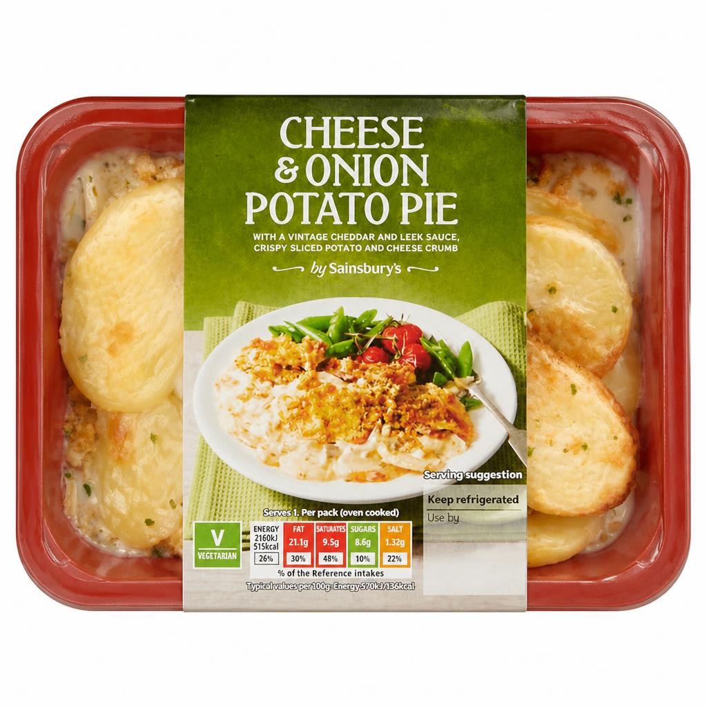 Sainsbury's Cheese & Onion Potato Pie 400g (Serves 1)