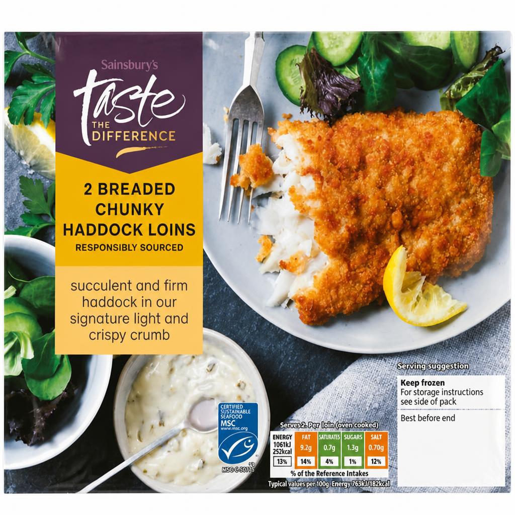 Sainsbury's Breaded Chunky Haddock, Taste the Difference x2 300g