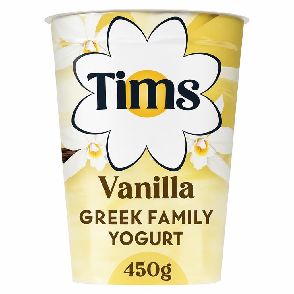 Tims Dairy Greek Style Vanilla Bio-Live Yogurt 450g