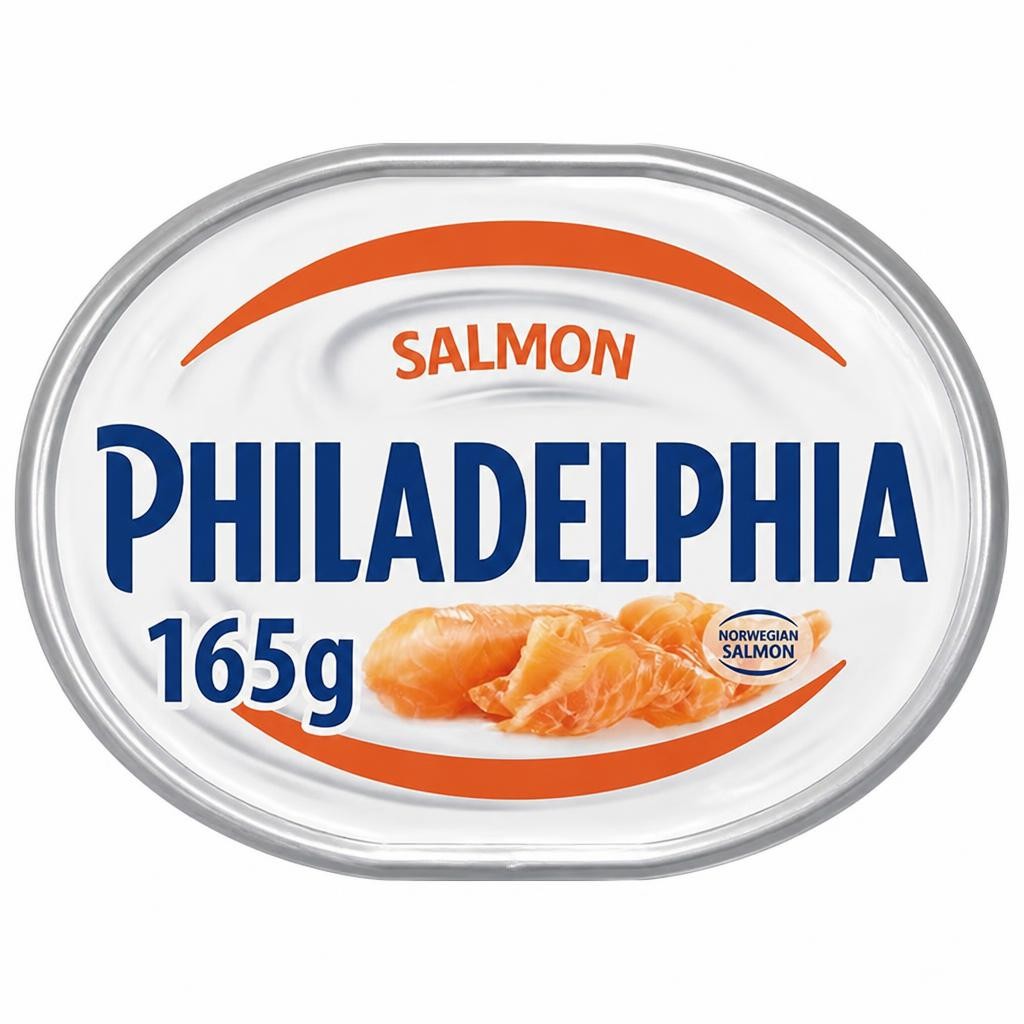Philadelphia 165g Salmon Soft Cream Cheese Tub