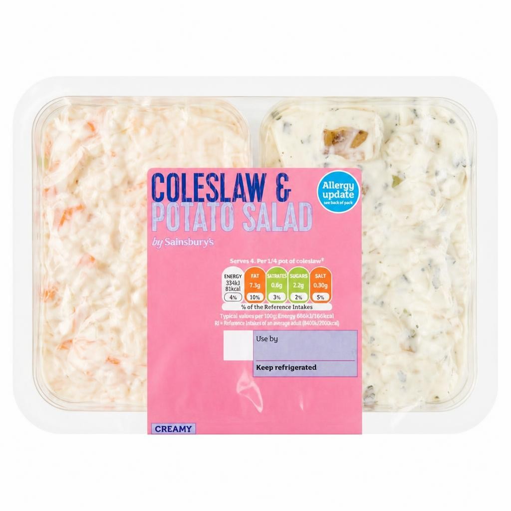 Sainsbury's Creamy Coleslaw & Potato Salad 400g