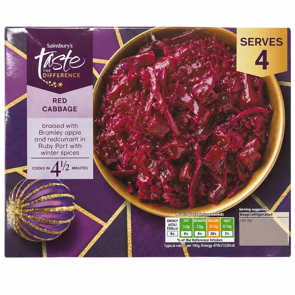 Sainsbury's Red Cabbage with Apple & Redcurrant, Taste the Difference 600g