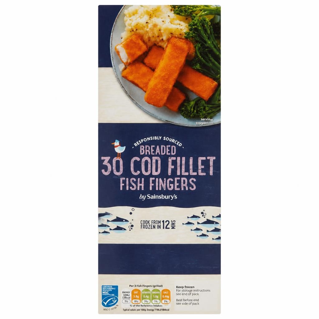 Sainsbury's Cod Fish Fingers x30 900g