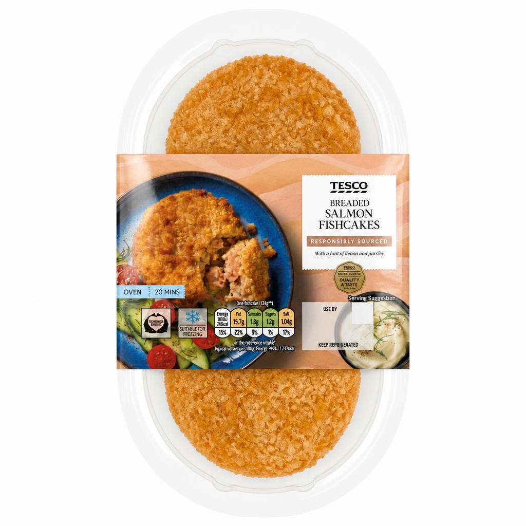 Tesco Breaded Salmon Fishcakes 270G